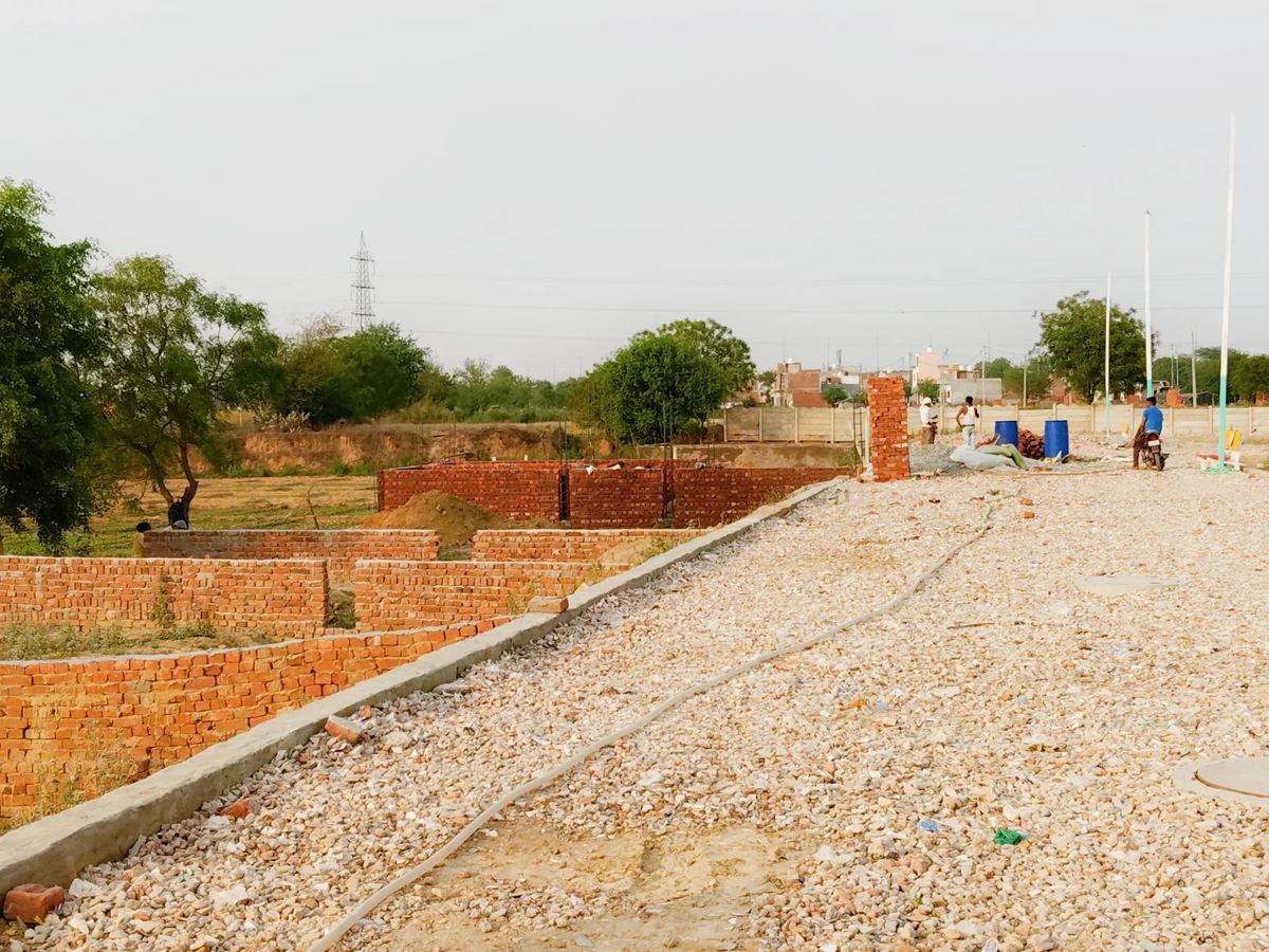 Site development road and plots