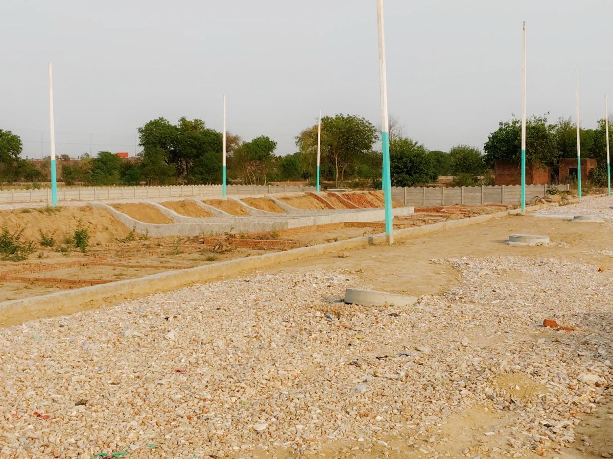 Internal road and light poles